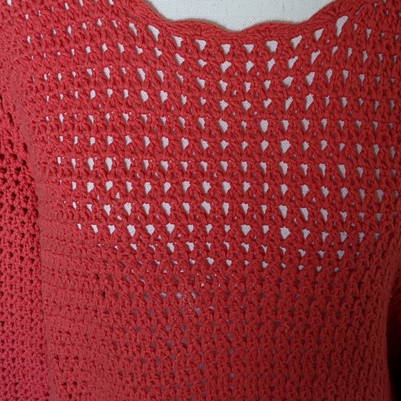 Coral Open Knit Sweater - Picture 2 of 5